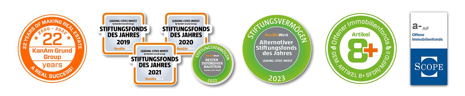 LEADING CITIES INVEST, Auszeichunungen LEADING CITIES INVEST, Auszeichunungen