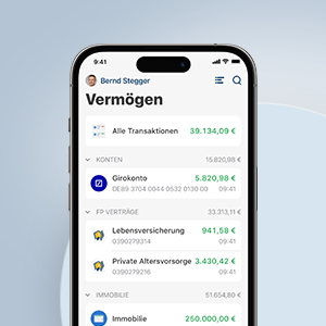 Übersicht über Ihr Vermögen: FP 360° App Übersicht über Ihr Vermögen: FP 360° App