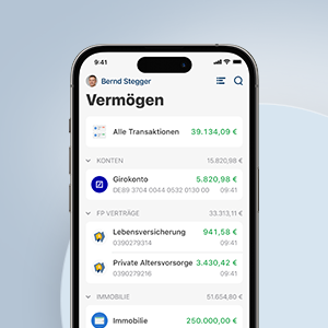 Übersicht über Ihr Vermögen: FP 360° App