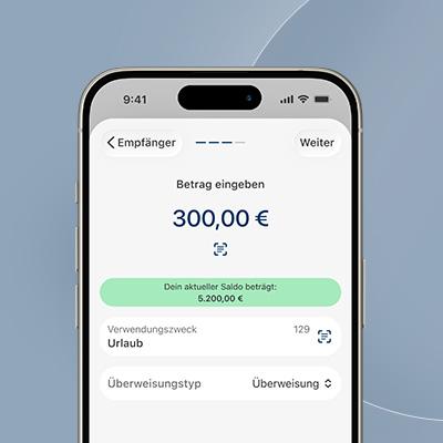 Darstellung Online-Banking in der FP 360° App